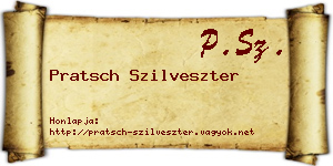 Pratsch Szilveszter névjegykártya